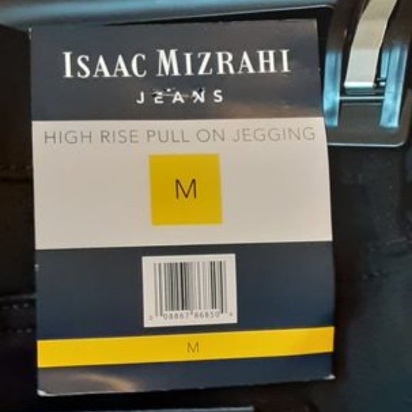 Isaac Mizrahi HIGH RISE PULL ON JEGGING / BLK, Cotton Blend, Medium - Picture 4 of 8